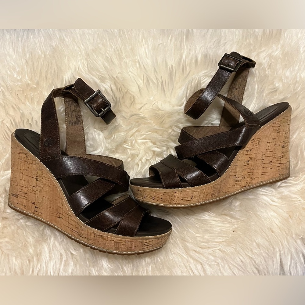 TIMBERLAND  strappy Leather Sandals Brown 6.5